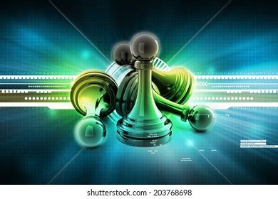 Black Pawn Isolated On Colour Stock Illustration 203768698 | Shutterstock