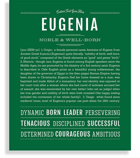 Once upon a time…the name Eugenia came to be. Our personalized art print celebrates the singular ...