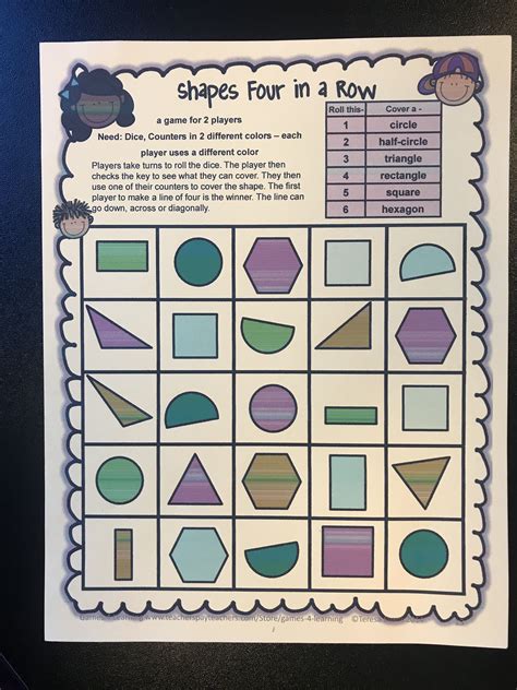 Math game for shapes Homeschool Math, Math Class, Math Games, Different ...