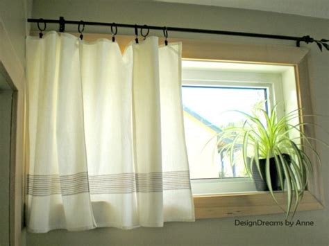 $5 pillow sham | Small window curtains, Basement window treatments, Basement window curtains