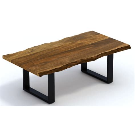 Modern Rustic Live Edge Acacia Wood Coffee Table - Walmart.com