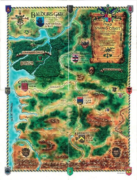 Baldur's Gate World Map - Fantasy Map for D&D