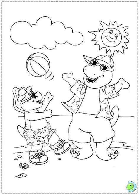 Barney and Friends coloring page- DinoKids.org