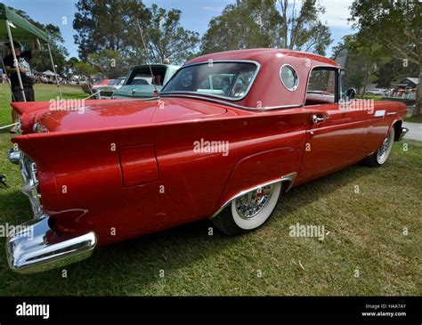 classic 1950's red ford thunderbird Stock Photo - Alamy