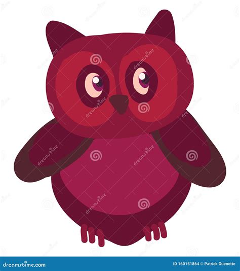 A Purple Owl Vector or Color Illustration Stock Vector - Illustration ...