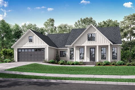 Modern Farmhouse Plan: 1,706 Square Feet, 3 Bedrooms, 2 Bathrooms - 041 ...