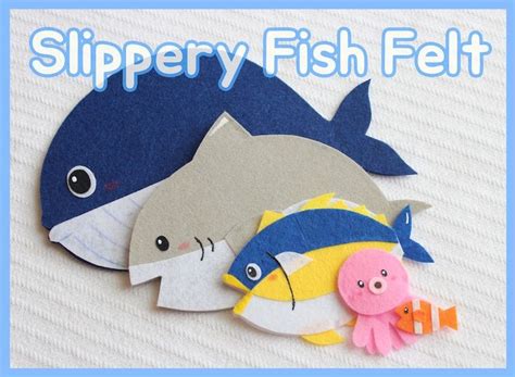 Slippery Fish Felt Story Set / Slippery Fish Flannel Board Set - Etsy ...