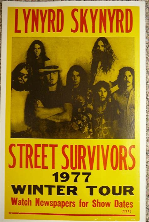 LYNYRD SKYNYRD 1977 CONCERT TICKET Street Survivors Tour, Fresno CA