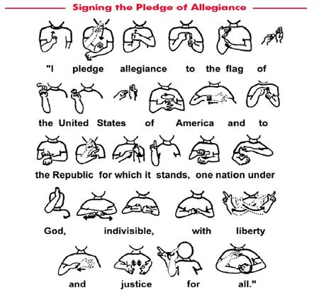 Asl Pledge Of Allegiance Printable - Printable Word Searches