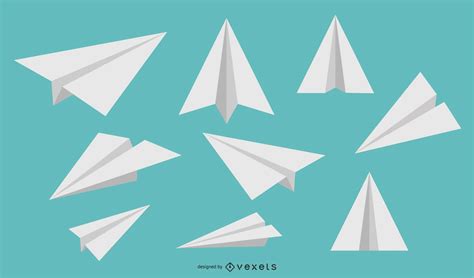 Paper Airplanes Vector Set Vector Download