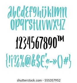 Handwritten Script Font Brush Font Lowercase Stock Vector (Royalty Free ...