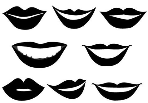 Smiling Lips Vector Graphics Download Lips SilhouetteSilhouette Clip Art | Silhouette Clip Art ...