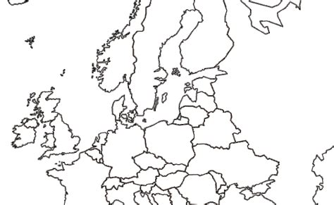 Europe Coloring Map Free Printable World Map Blank Map Of Europe – Otosection