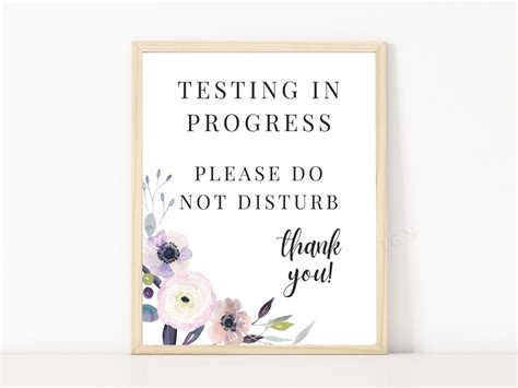 Testing in Progress Sign Printable, Classroom Door Sign, Please Do Not ...