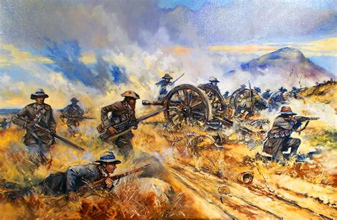 "Turning The Guns". Boer commandos take British artillery pieces during the Battle of ...