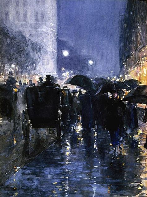 Captivating Art: Childe Hassam's Rainy Night, 1895