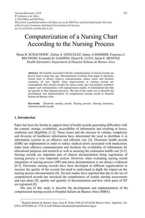 Download PDF | Computerization of a Nursing Chart According to the Nursing Process