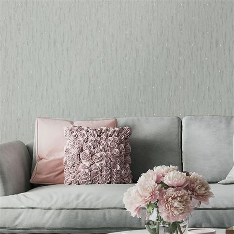 Belgravia Decor Tiffany Pearl Dark Silver 41314 | Wallpaper Central