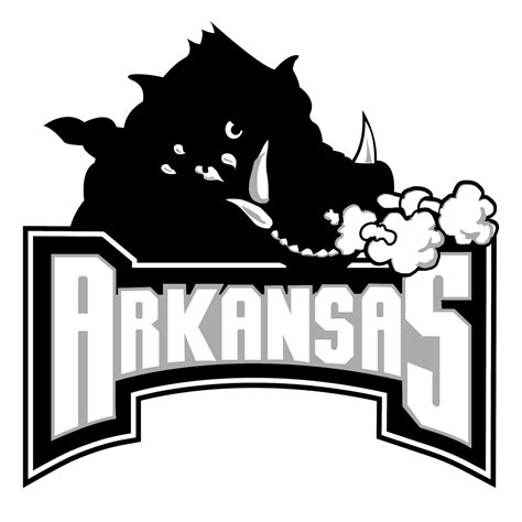 Arkansas Razorback Logo Black and White – Brands Logos