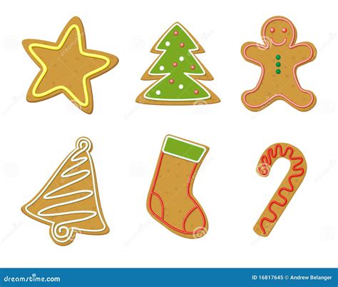 Christmas Cookies Shapes stock illustration. Image of outline - 16817645