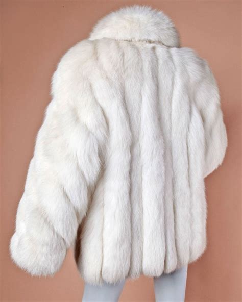 Pristine Finland Arctic Fox Fur Coat in Bright White at 1stDibs