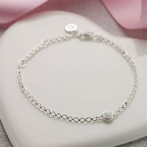 october birthstone bracelet by molly brown london | notonthehighstreet.com