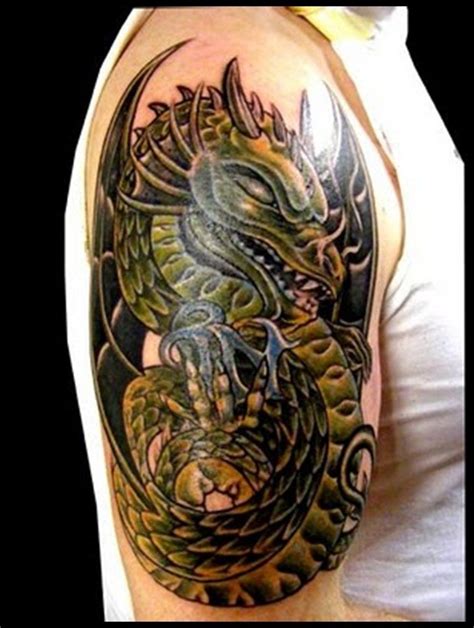 Old school very detailed looking shoulder tattoo of colored cartoon ...