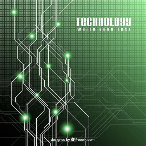 Premium Vector | Green technology background