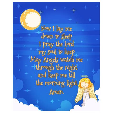 Now I Lay Me Down Bedtime Prayer Bedtime Prayer | Etsy