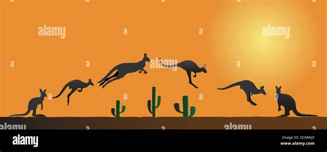 Kangaroo silhouette vector Stock Vector Image & Art - Alamy