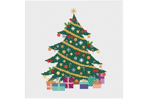 Christmas Tree Cross Stitch Pattern Festive Cross Stitch - Etsy UK