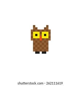 Pixel Little Owl Stock Vector (Royalty Free) 262111619 | Shutterstock