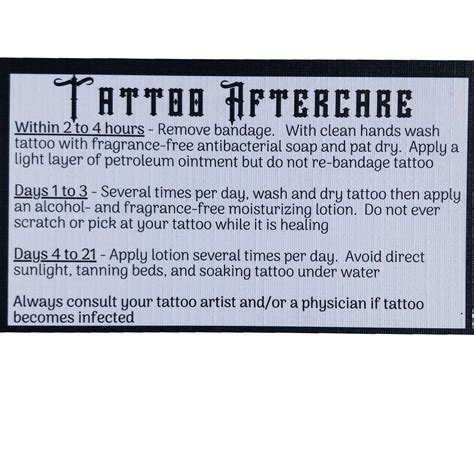 Tattoo Preparation And Aftercare