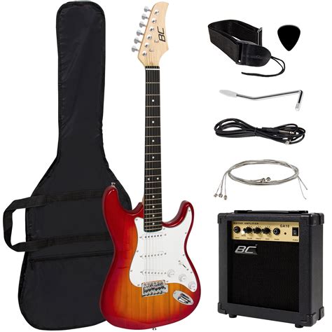 Best Choice Products 39in Full Size Beginner Electric Guitar Starter Kit w/ Case, Strap, 10W Amp ...