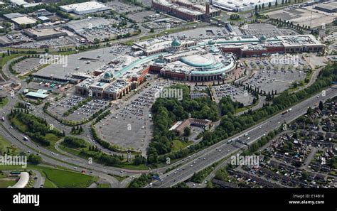 aerial view of The Trafford Centre and Leisure Complex in Manchester ...