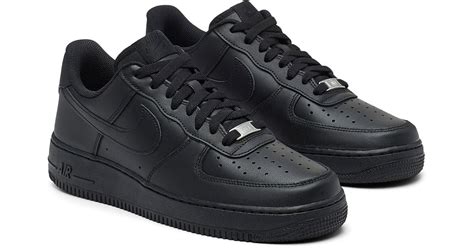 Nike Leather Air Force 1 '07 Sneakers Men in Black for Men - Lyst