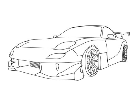 Mazda Rx7 Fd With Wide Body Kit Template by k0dexd on DeviantArt