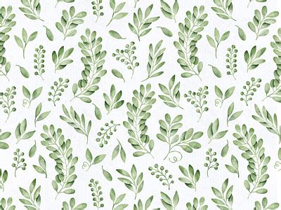 Green leaves seamless pattern by Helga Wigandt on Dribbble