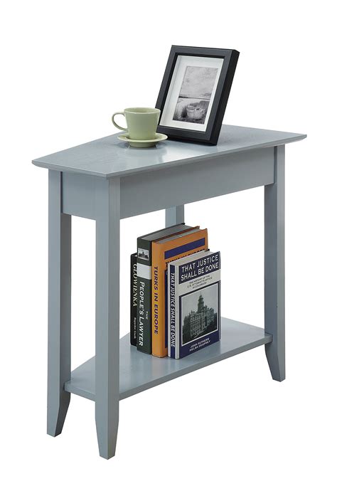 Convenience Concepts 7105060GY American Heritage Wedge End Table, Gray | LAVORIST