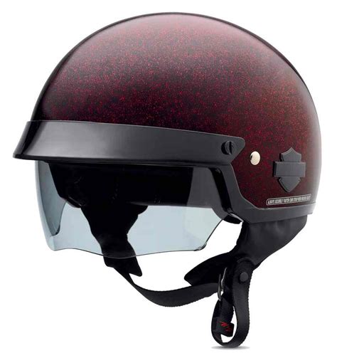 Harley-Davidson® Women's Paramount Sun Shield Half Helmet Red Glitter ...