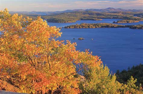 Autumn at Squam Lake from West Rattlesnake Photograph by John Burk - Fine Art America