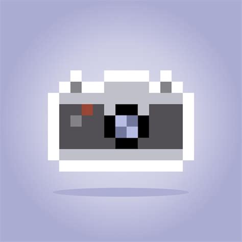 Premium Vector | Vintage 8 bit camera pixel art Vector illustration of camera cross stitch pattern