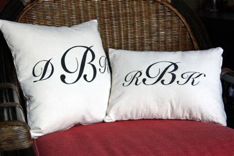 Items similar to Rustic Monogrammed Pillow Cover on Etsy