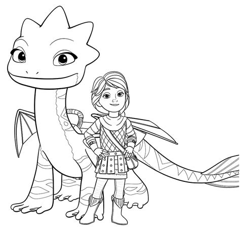 Dragons Rescue Riders to Color Coloring Page - Free Printable Coloring Pages for Kids