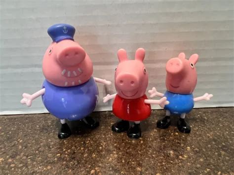 PEPPA PIG FAMILY & Friends Toys Mini Figures Lot Of 3 Grandpa & 2 Kids $14.95 - PicClick