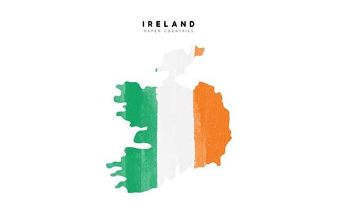 Ireland map with flag of country | Ireland map, Map, Detailed map