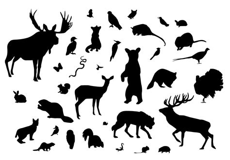 Forest Animal Silhouettes - Download Free Vector Art, Stock Graphics ...