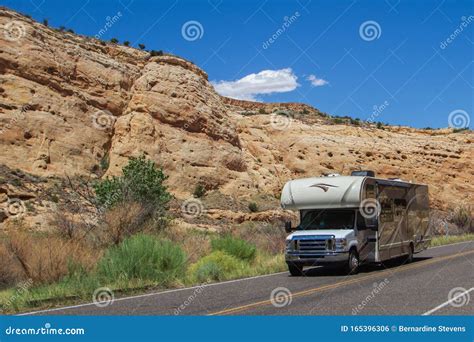 Class C Recreational Vehicles are Very Popular for Taking Road Trips Stock Photo - Image of ...