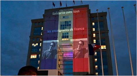 France: Charlie Hebdo cartoons projected on government building to ...