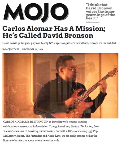 Carlos Alomar Interview + “Connect the Dots” Premiere at MOJO « David Bronson Music